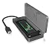 Produktbild ICY BOX IB-185M2 Externes Gehäuse für 1x M.2 SATA (AHCI) SSD, USB 3.1 Type-C (Gen 2, 10 Gbit/s), 2230/2242/2260/2280, werkzeuglose Montage, grau
