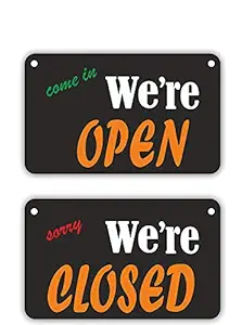 SIGN EVER Come in We are Open Sorry We are Closed Double Sided Sign Board Office Company Shops Mall Restaurant Signage Business Commercial L x H 25 cm x 17 cm Pack of 1