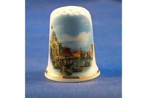 BIRCHCROFT CHINA PORCELAINE FINE à collectionner Dé à Coudre Canaletto Scène à Venise
