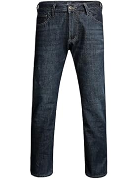 SSLR Herren Straight Fit Flanell Gefüttert Jeans