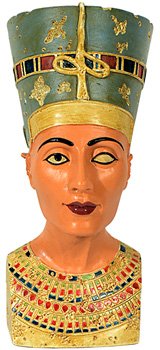 colourliving MC - Figura Decorativa Busto Nefertiti Estatua Escultura Decoración