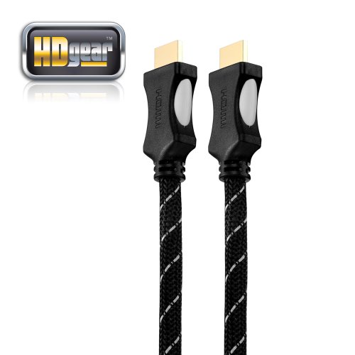 HDGear HC0065-02B – HDMI Kabel mit Ethernet Kanal, beidseitiger HDMI-A Stecker (2,0m) schwarz - 2