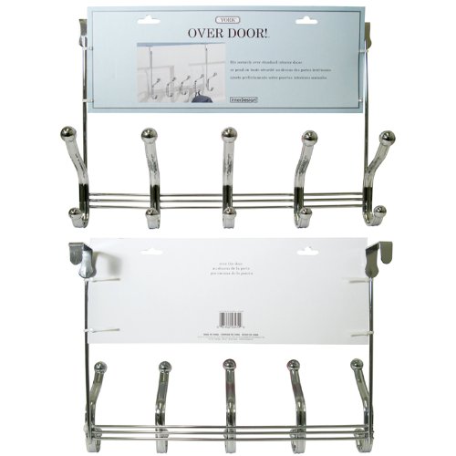InterDesign 53470EU York Lyra Hakenleiste 5 zum Hängen über die Tür - 3