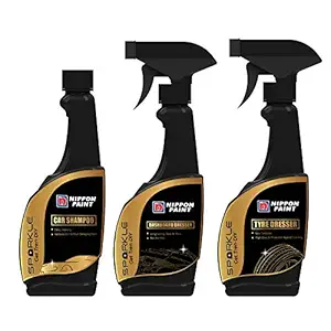 Nippon Paint Sparkle Car Combo Kit (Car Shampoo 250ml, Dashboard Dresser 250ml, Tyre Dresser 250ml)