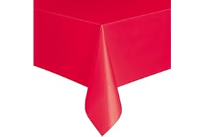 Unique Party Supplies 5094 Kunststoff-Tischdecke - 2,74 m x 1,37 m - Rot