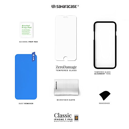 Funda iPhone 7 Plus   Aqua  Inspire Kit Funda Protectora SaharaCase con  Protector de Pantalla de Vidrio Templado ZeroDamage  Fuerte Protecci  n Antideslizante  Cubierta Anti-golpes  Fino y Elegante