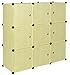 Produktbild ts-ideen Regalsystem Regal Schrank Steckregal Standregal Sideboard Wandregal Flurschrank in heller Holzoptik 114 x 114 cm