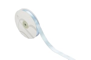 BARATTI Nastro Doppio Raso 10mm X 50 Metri per Artigianato, Natale, Decorazioni, Adatto Per confezionare Regali, Feste di Compleanno, Matrimoni, Bomboniere (Celeste)