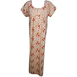 Indiatrendzs Beautiful Hosiery cotton Women's Nighty Floral Printed Night Gown Night Dress - Sleepwear (Sinker cotton fabric) (Chest 42)