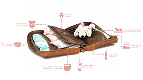 JUBELIST kids Wickeltasche ZOE ★ Wickel-Clutch für unterwegs ★ Windeltasche Designer Handtasche für Wickelzubehör - 3