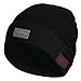 Produktbild Achort Bluetooth Mütze, Beanie Hüte mit LED-Scheinwerfer Drahtlose Headset Musik Cap Winter Warme Strick Hut für Outdoor Sport ür Männer und Frauen - Schwarz