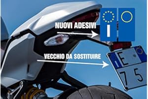 adesivi per targa europea kit 4 pezzi per auto moto macchina automobile ( 2 pezzi per targa anteriore + 2 pezzi per targa posteriore ) (14x7 cm ( 7x3,5 cm cad. ) - 2AINTIMO®