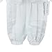 HELLO BABY White Baptism Rompers for Wedding Party Boy Suit 3 Pieces with Bow and Embroidery and 100%Polyester 0691 (S)