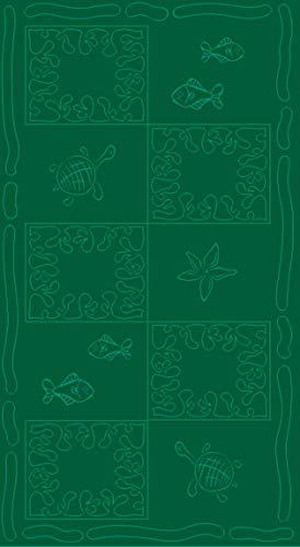 So My Home - Toalla de Playa de Terciopelo, algodón Puro, Talla XXL 100 x 200 cm, diseño Tropical Color Esmeralda