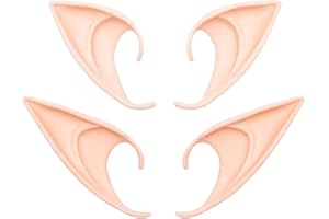 BIGCHEER 2 Pairs Elf Ears Latex Ears Pointed Ears for Cosplay Elves Halloween Carnival Fancy Dress