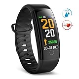 TECKEPIC Aktivitätstracker, Fitness Tracker mit Farbbildschirm, Herzfrequenzmesser, Schlafmonitor, Kalorienzähler