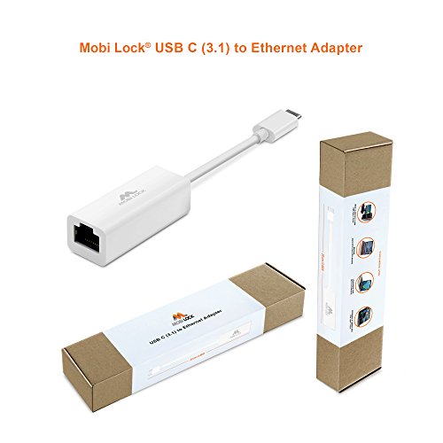 Mobi Lock USB-C (3.1) Ethernet LAN Netzwerkadapter Gigabit Kompatibel (Geeignet für Gigabit-Netzwerke 10/100/1000 MBit) – Kompatibel mit Apple MacBook (2016), Chromebook Pixel 2 und Allen Anderen USB-C (3.1) Unterstützte Laptops und Computer - 8