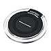 Price comparison product image Fast Wireless Charger, UPXIANG Portable Mini Acrylic QI Wireless Charger Charging Pad Mat, Qi Wireless Charger for Iphone 8/8 Plus/X, Samsung Galaxy Note 8, S7, S8 and All Smartphone Qi-Enabled (Black - Round)