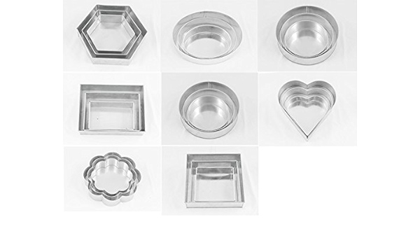 Professional Multicouches 24 Manque Pour Gateau D Anniversaire De Formes Moules Variees Amazon De Kuche Haushalt