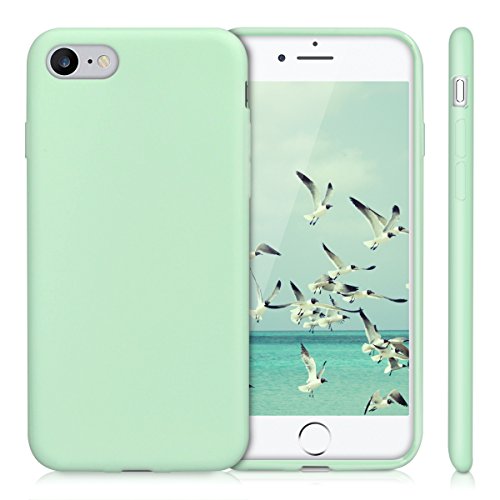 kwmobile Funda para Apple iPhone 7 8 - Carcasa para m  vil en  TPU Silicona  - Protector  Trasero  en  Menta Mate 