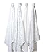 SwaddleDesigns X-Large Cotton Muslin Swaddle Blankets, Ships Ahoy!, Pastel Blue, Set of 4