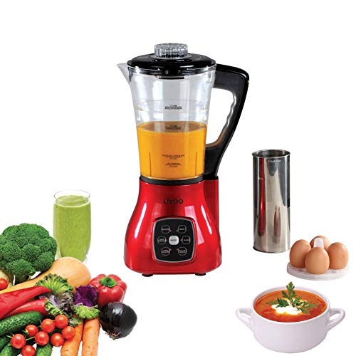 Domoclip Rouge, Blender Calefacción Multifunción, 1.7 Litros, Rojo