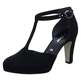 modisches T-Steg Riemchen Gabor 21.371 Damen Pumps Schwarz, EU 39