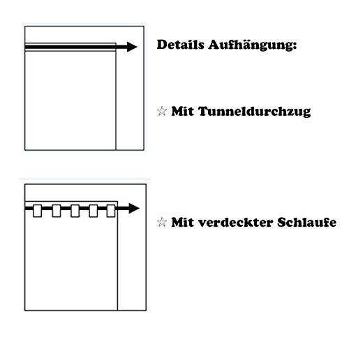 URBAN HABITAT Aria Gardine aus Voile mit Stickerei, Halbtransparenter Stoff, Hochwertiger Ausbrenner mit Transparenten Effekt-Streifen, Feinen Stickerei, Modern und Raffiniert ( 2 Stücke, 147x229cm(BxH)) Elegant Weiß - 7