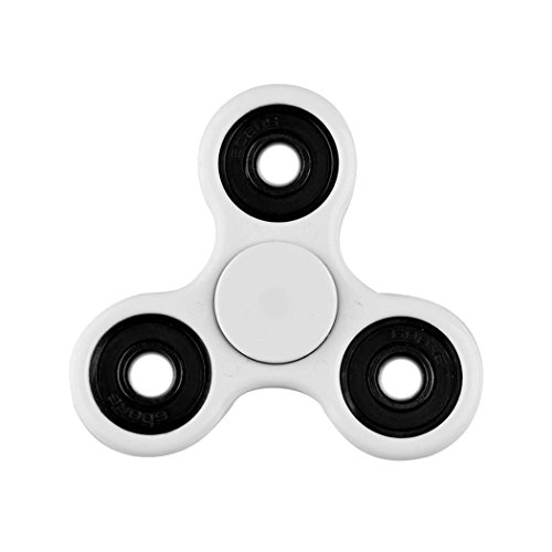 Hand Spinner Toy , Fuibo Tri Fidget Hand Spinner Triangle Finger Toy EDC Focus ADHD Autism (White)