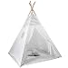 Produktbild Skojig Spielzelt inkl. Boden & Kissen - 160x120x120 Indianerzelt für Kinderzimmer oder im Garten | Kinderzelt Tipi Zelt - Lieferung mit Tragetasche