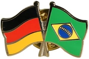 Flaggenfritze Freundschaftspin Deutschland A-F, 22 mm, Flaggen Pin vergoldet aus Hartemaille, Länder Anstecker zum Sammeln und Tragen