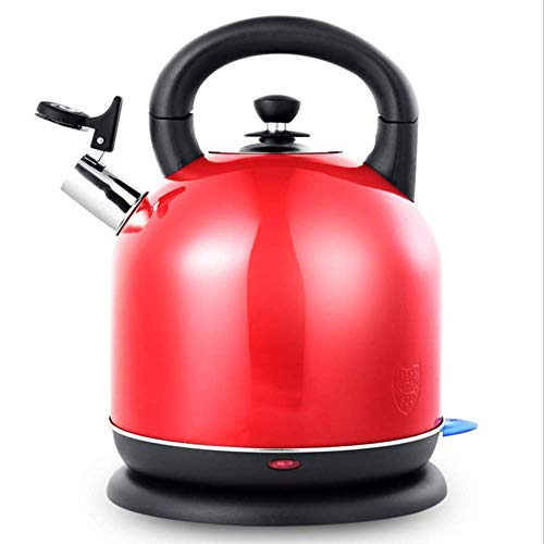 ZLD Bouilloire lectrique Grande Capacit Mnage Automatique Hors Tension 304 Bouilloire en Acier Inoxydable 360 Degr Base, Rouge, Brun,Red