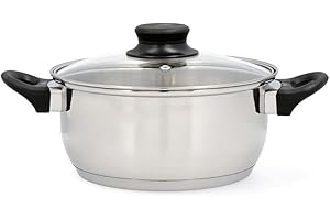 Quid 6024002 Kochtopf 22 x 10,5 cm Edelstahl HABITAT QD, grau