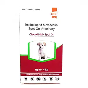 Clearkill IMX Spot On 0.4 ml, Flea and Tick Treatment for Dogs Weighing up to 4 kg