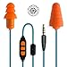Produktbild PlugFones, Ohrstöpsel der "In Guardian"-Serie mit eingebauten Ohrhörern, aus Schaumstoff und Silikon, orange