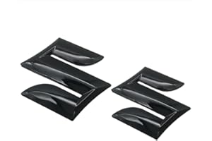 GRONGU Car Front Grille Eemblem Rear Trunk Badge Sticker, for Suzuki Swift SX4 S-Cross Vitara, Car Exterior Decoration Accessories,Black-