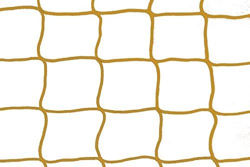 A Pair of Hockey Goal Net 1.85 m x 1.22 m – # 2.5 cm Cord 2.5 mm Assorted Colours, yellow, 1,85m x 1,22m