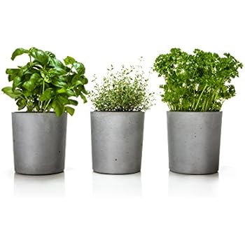 Kräutertopf Set SPICEPOT von Urbanature, 3 Übertöpfe aus