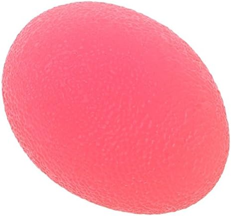Fixuk Egg Ball Hand Finger Strength Exercise Squeeze Stress Relief Bal (Red)