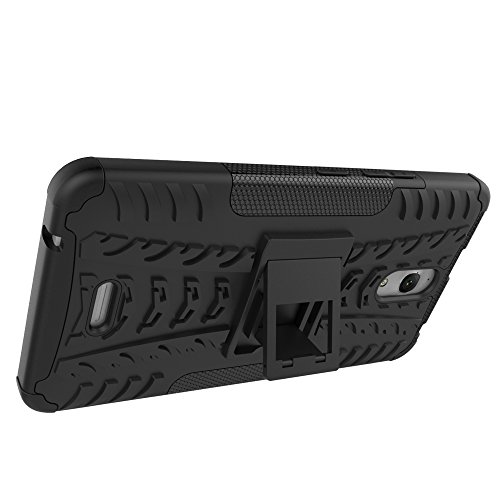 Alcatel Pixi 4 6 inch 3G 8050 Funda   Anzhao Heavy Duty silicona h  brida con soporte C  scara de Cubierta Protectora de Doble Capa Funda Caso para Alcatel Pixi 4 6 inch 3G 8050  Negro 