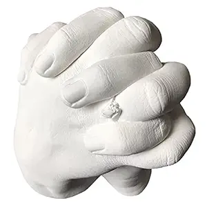 Snygg 3D Couple Holding Hand Molding Powder(450 GMS.) Casting Powder(650 GMS.) Complete Kit White