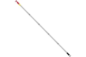 DEVANTIA Dachfenster stockhaken Stange für Dachboden Haken Bodentreppe - Bodentreppe Ziehhaken mit Ziehstab, 5-teilige Stange Dachboden Haken, 139 cm, Dachbodenluke öffnen/schließen