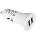 Produktbild RE:CRON® Autoladegerät für 2 USB-Stecker Dual USB Kfz Ladegerät Car Charger für iPhone, iPad, Ipod, Tablets, Smartphone, Navi u.a. USB-Geräte - Weiß
