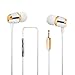 Produktbild Verdrahtete Kopfhörer, [Neue Version 2018] Fusion High Quality 3.5mm Audio Kopfhörer,Kopfhörer In Ear Kopfhörer bass in ears kopfhörer kopfhoerer in ear bass inklusive Mikrofon Rufannahmetaste für Iphone Samsung Smartphones Tablets MP3-Player usw -Gehörschutz einschließen (Golden#)