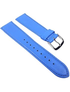 Miami Ersatzband Uhrenarmband Kalbnappa Band Blau / Himmelblau 22576S, Stegbreite:13mm