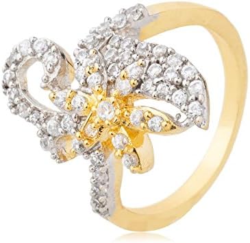 Shining Jewel - By ShivanshShining Jewel Contemporary & Designer American Diamond Finger Ring (SJ_4102)