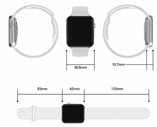 Orologio collegato per smartphone Android, Apple Ios e Windows Bluetooth 4.0Â Smart Watch con supporto SIM Card e fitness tracker Function