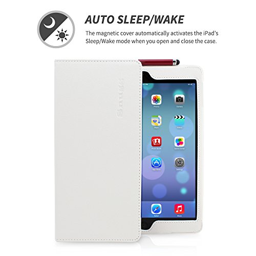 iPad Air Hülle & Neues iPad (2017) 9.7 Zoll Hülle (Weiß), Snugg™ – Smart Case mit lebenslanger Garantie + Sleep / Wake Funktion für iPad Air (2013) und iPad (2017) - 3