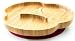 Baby Suction Plate, Suction Stay Put Feeding Plate, Natural Bamboo (Cherry)