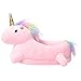 Produktbild Einhorn-Hausschuhe weich, lustig, Plüsch, für Schuhgröße 36–43 (rosa)